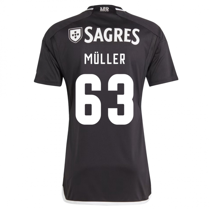 Barn José Müller #63 Svart Bortetrøye Drakt Trøye 2023/24 Skjorter T-Skjorte