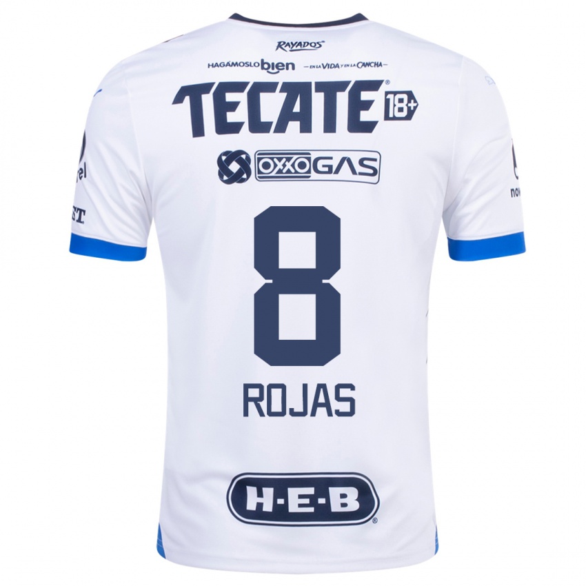 Barn Joao Rojas #8 Hvit Bortetrøye Drakt Trøye 2023/24 Skjorter T-Skjorte