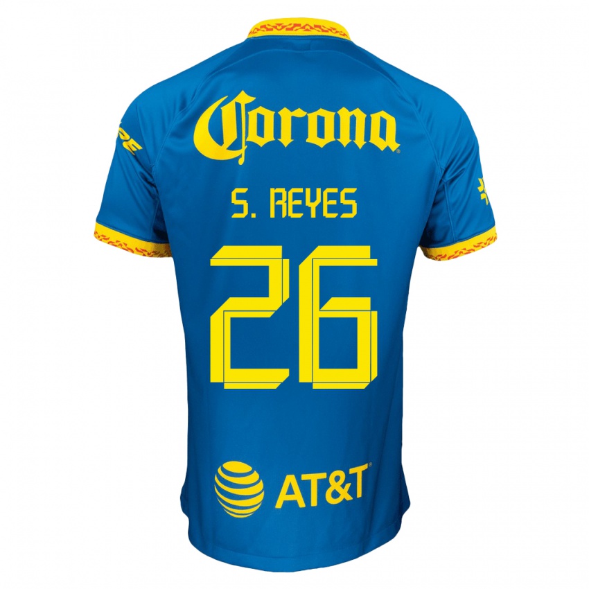 Barn Salvador Reyes #26 Blå Bortetrøye Drakt Trøye 2023/24 Skjorter T-Skjorte