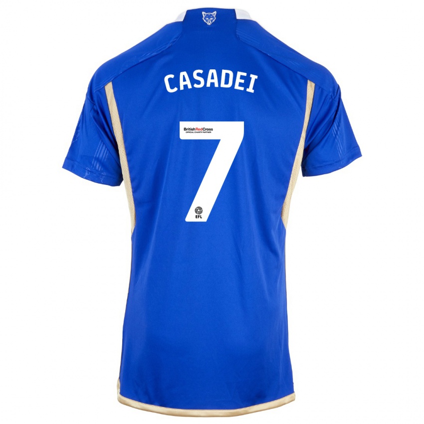 Mann Cesare Casadei #7 Kongeblå Hjemmetrøye Drakt Trøye 2023/24 Skjorter T-Skjorte