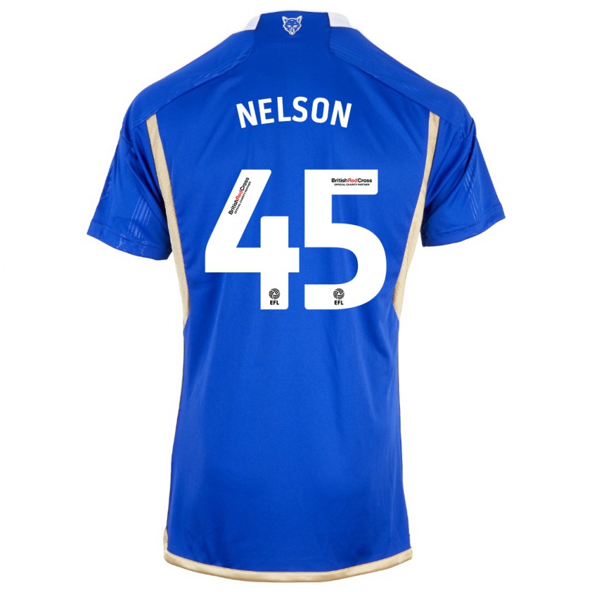 Mann Ben Nelson #45 Kongeblå Hjemmetrøye Drakt Trøye 2023/24 Skjorter T-Skjorte
