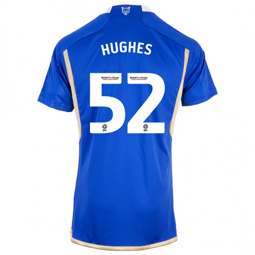 Mann Iestyn Hughes #52 Kongeblå Hjemmetrøye Drakt Trøye 2023/24 Skjorter T-Skjorte