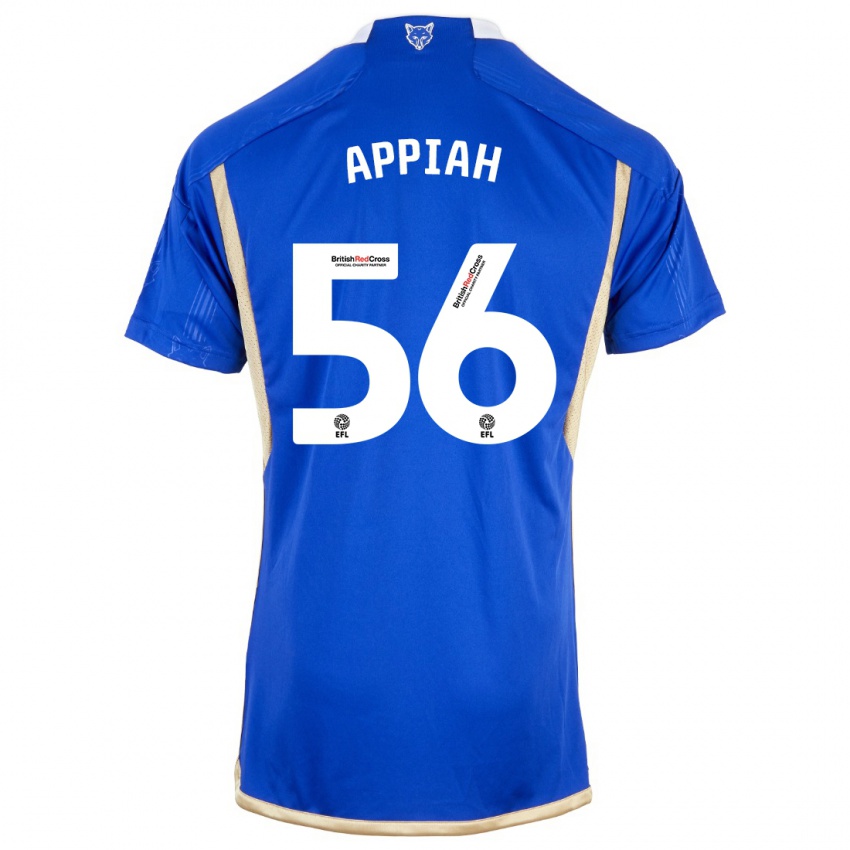 Mann Paul Appiah #56 Kongeblå Hjemmetrøye Drakt Trøye 2023/24 Skjorter T-Skjorte
