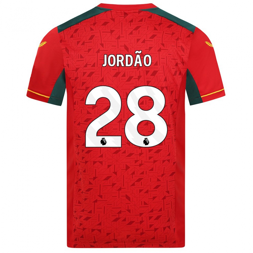 Mann Bruno Jordao #28 Rød Bortetrøye Drakt Trøye 2023/24 Skjorter T-Skjorte