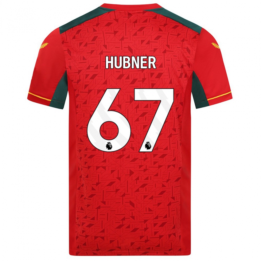 Mann Justin Hubner #67 Rød Bortetrøye Drakt Trøye 2023/24 Skjorter T-Skjorte