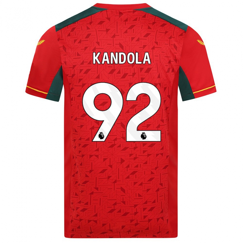 Mann Kam Kandola #92 Rød Bortetrøye Drakt Trøye 2023/24 Skjorter T-Skjorte