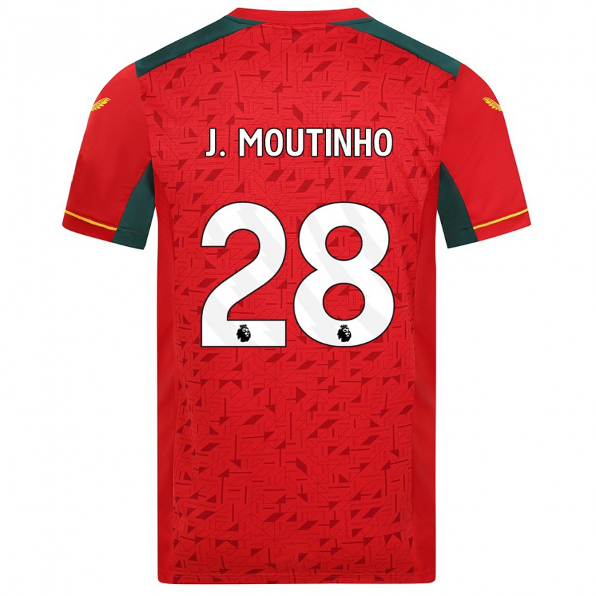 Mann Joao Moutinho #28 Rød Bortetrøye Drakt Trøye 2023/24 Skjorter T-Skjorte