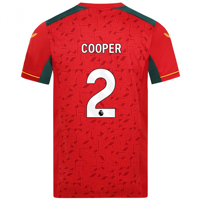 Mann Laura Cooper #2 Rød Bortetrøye Drakt Trøye 2023/24 Skjorter T-Skjorte