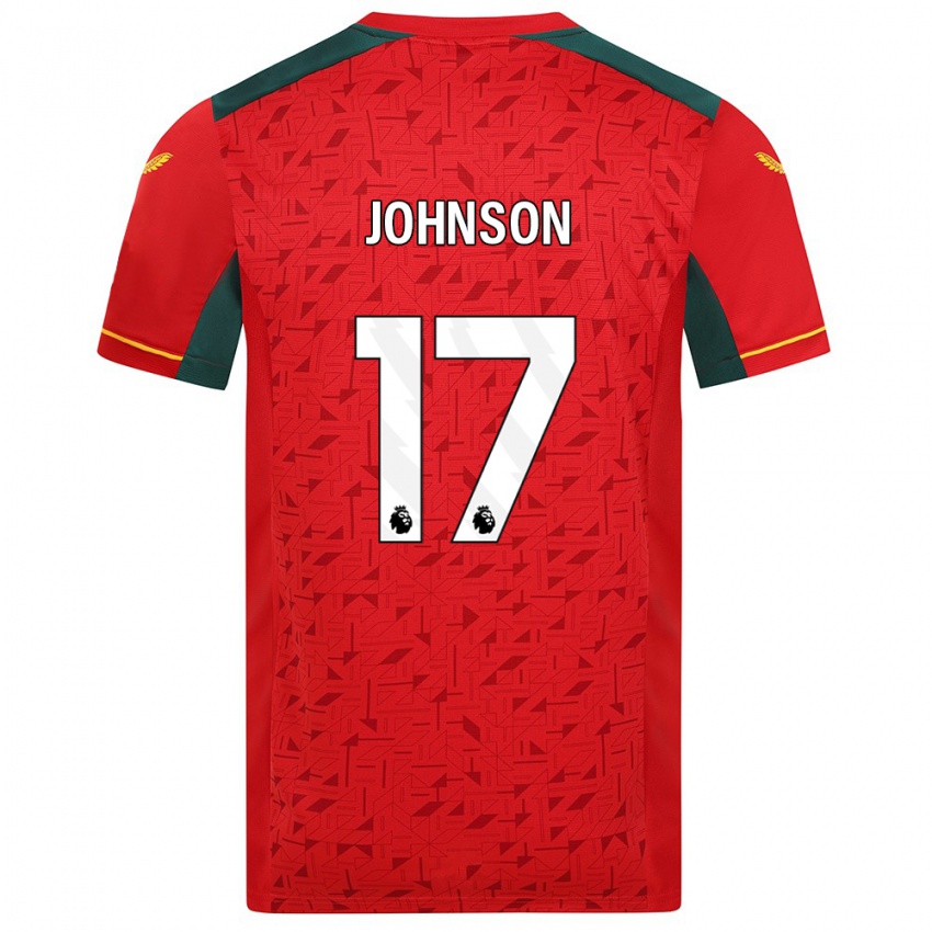 Mann Katie Johnson #17 Rød Bortetrøye Drakt Trøye 2023/24 Skjorter T-Skjorte