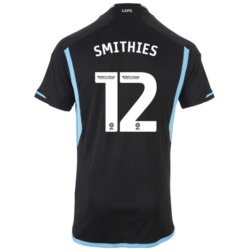 Mann Alex Smithies #12 Svart Bortetrøye Drakt Trøye 2023/24 Skjorter T-Skjorte