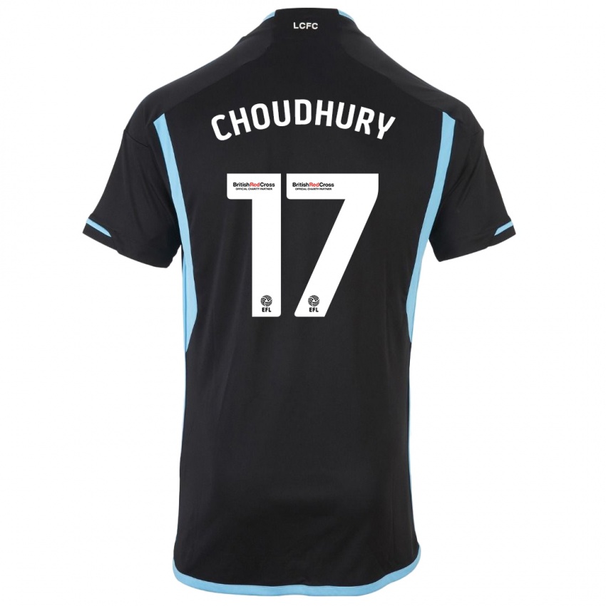 Mann Hamza Choudhury #17 Svart Bortetrøye Drakt Trøye 2023/24 Skjorter T-Skjorte