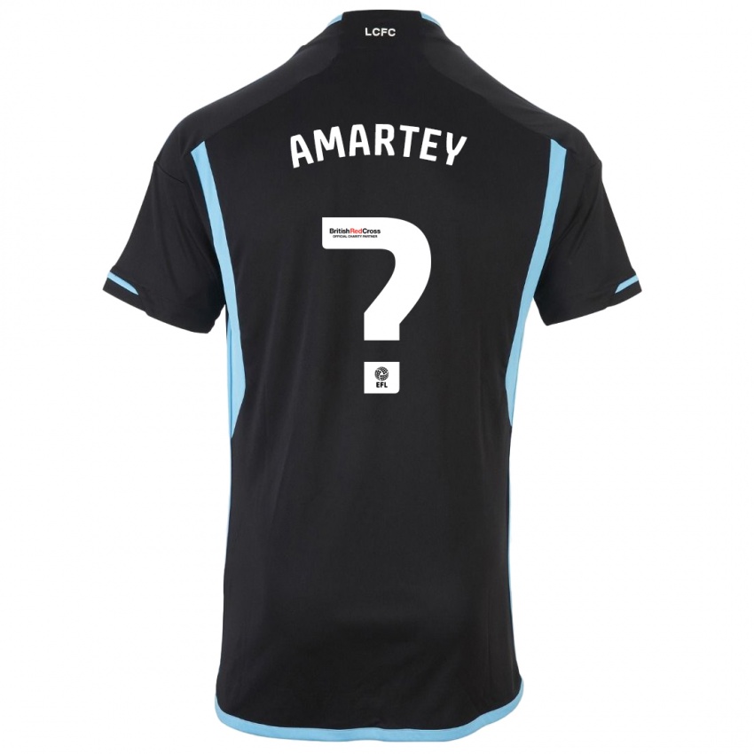 Mann Bobby Amartey #0 Svart Bortetrøye Drakt Trøye 2023/24 Skjorter T-Skjorte
