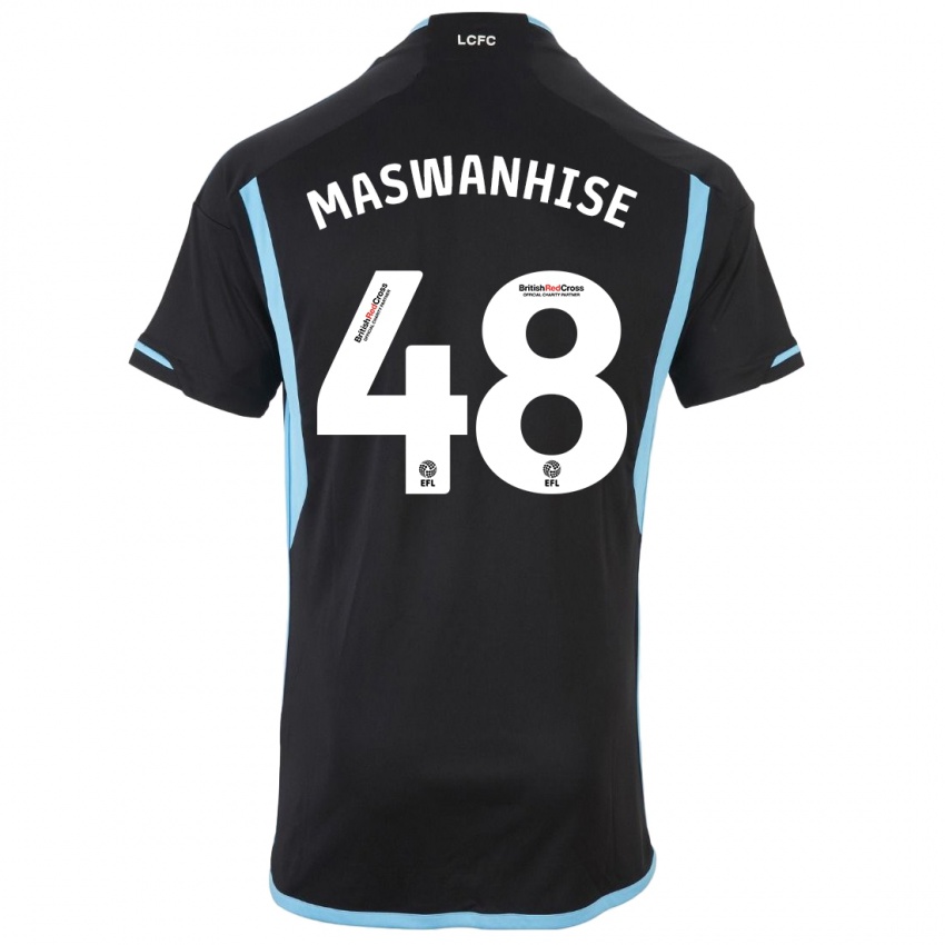 Mann Tawanda Maswanhise #48 Svart Bortetrøye Drakt Trøye 2023/24 Skjorter T-Skjorte