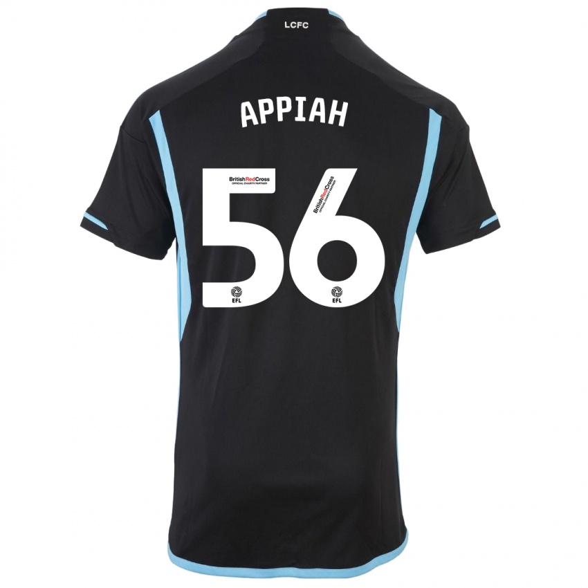 Mann Paul Appiah #56 Svart Bortetrøye Drakt Trøye 2023/24 Skjorter T-Skjorte