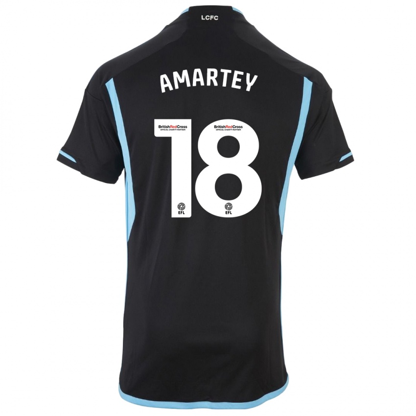 Mann Daniel Amartey #18 Svart Bortetrøye Drakt Trøye 2023/24 Skjorter T-Skjorte