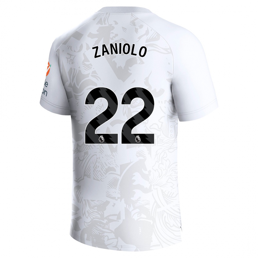 Mann Nicolo Zaniolo #22 Hvit Bortetrøye Drakt Trøye 2023/24 Skjorter T-Skjorte