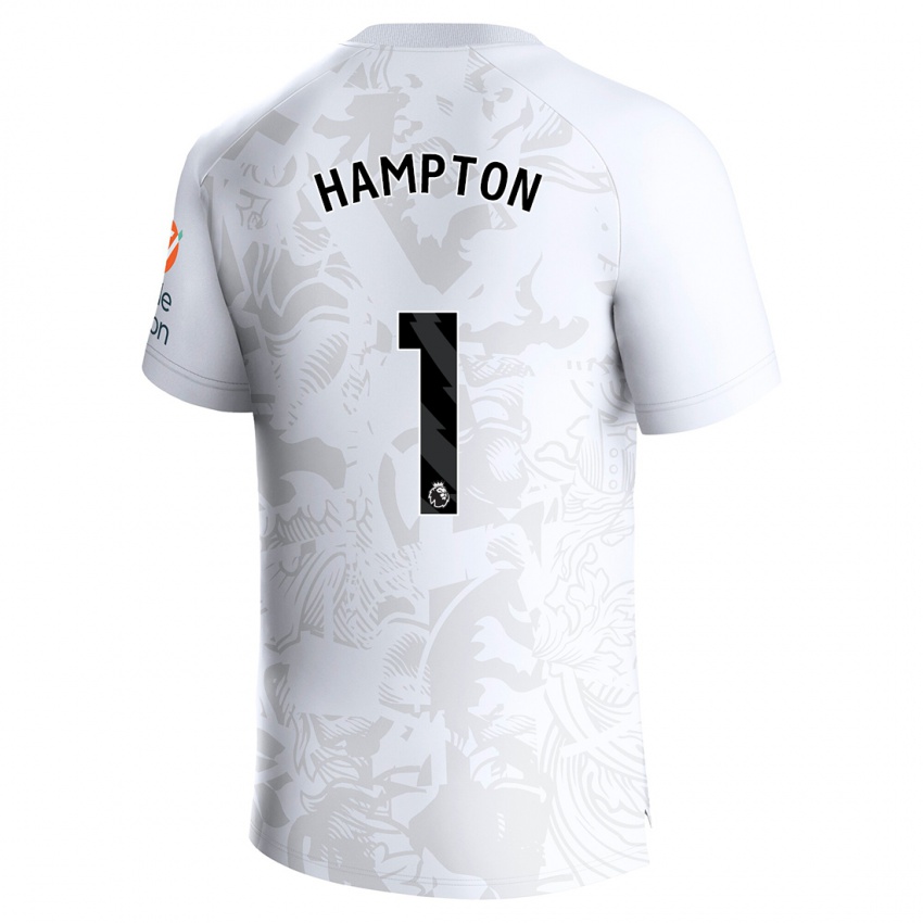 Mann Hannah Hampton #1 Hvit Bortetrøye Drakt Trøye 2023/24 Skjorter T-Skjorte