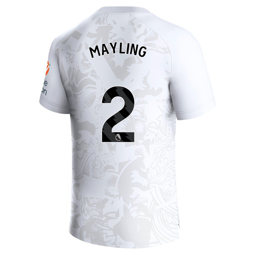 Mann Sarah Mayling #2 Hvit Bortetrøye Drakt Trøye 2023/24 Skjorter T-Skjorte