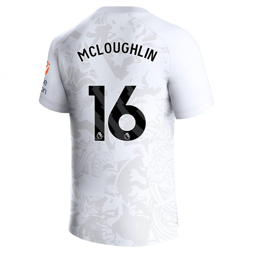Mann Olivia Mcloughlin #16 Hvit Bortetrøye Drakt Trøye 2023/24 Skjorter T-Skjorte