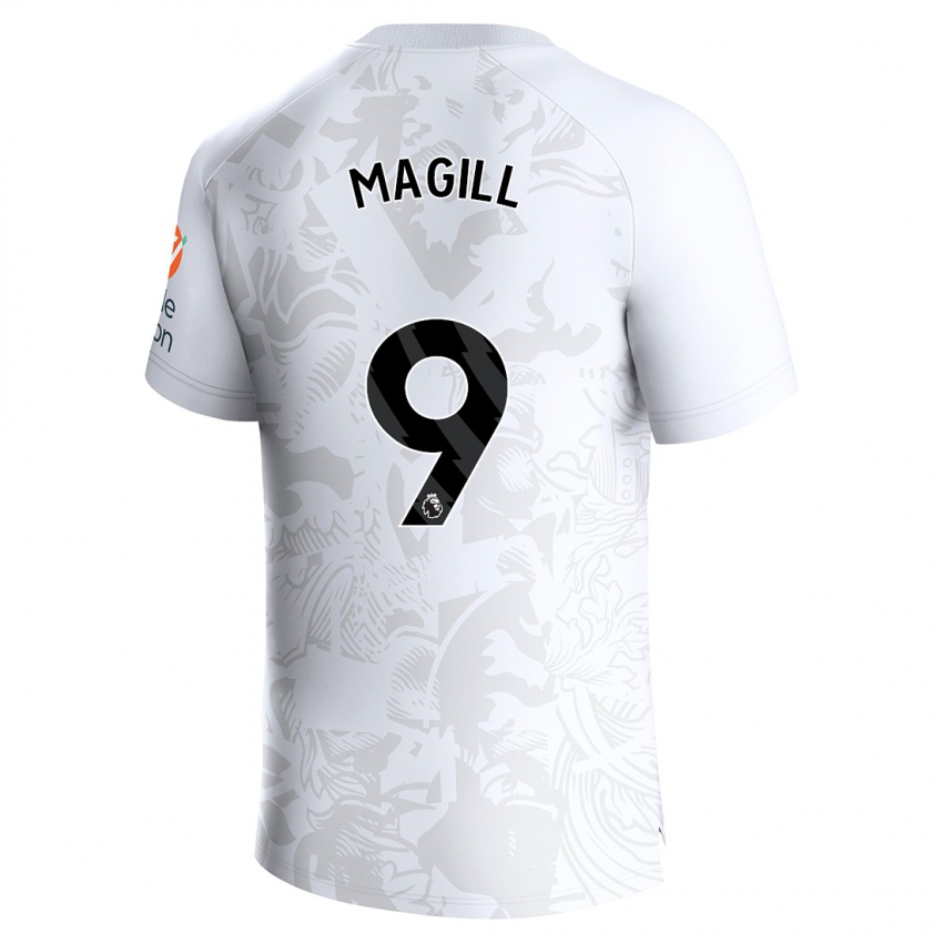 Mann Simone Magill #9 Hvit Bortetrøye Drakt Trøye 2023/24 Skjorter T-Skjorte