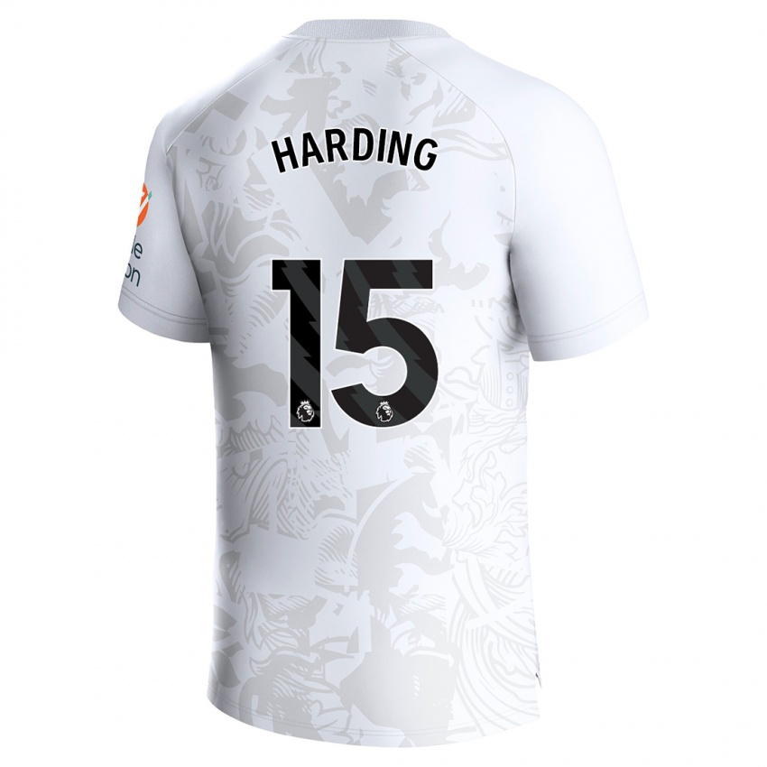 Mann Natasha Harding #15 Hvit Bortetrøye Drakt Trøye 2023/24 Skjorter T-Skjorte