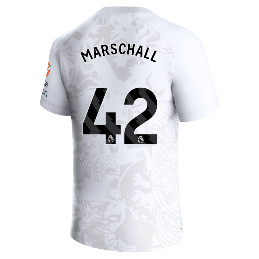 Mann Filip Marschall #42 Hvit Bortetrøye Drakt Trøye 2023/24 Skjorter T-Skjorte
