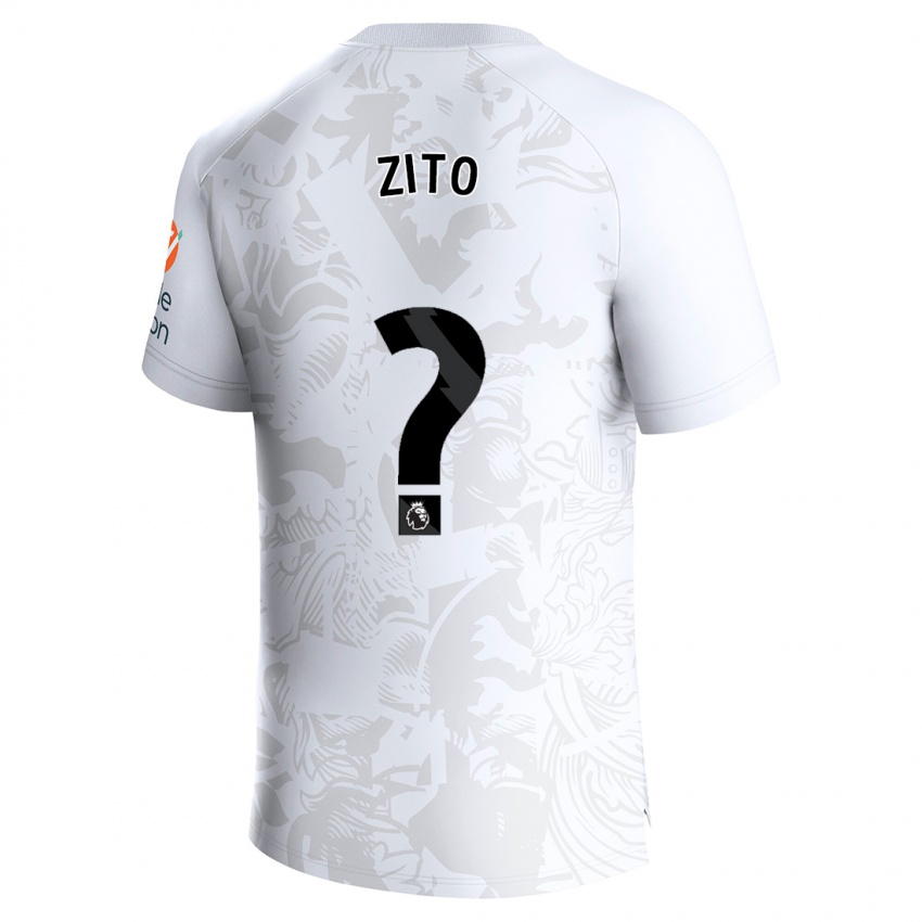 Mann Patrick Zito #0 Hvit Bortetrøye Drakt Trøye 2023/24 Skjorter T-Skjorte
