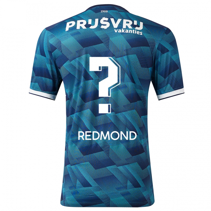 Mann Zepiqueno Redmond #0 Blå Bortetrøye Drakt Trøye 2023/24 Skjorter T-Skjorte