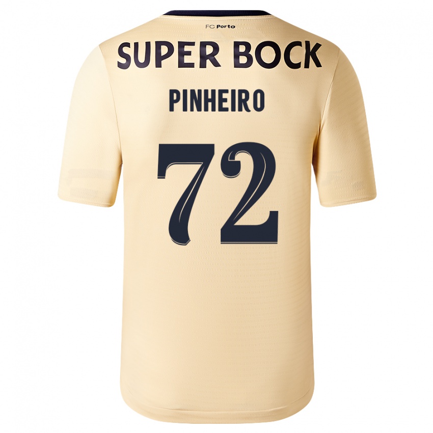 Mann Rodrigo Pinheiro #72 Beige-Gylden Bortetrøye Drakt Trøye 2023/24 Skjorter T-Skjorte