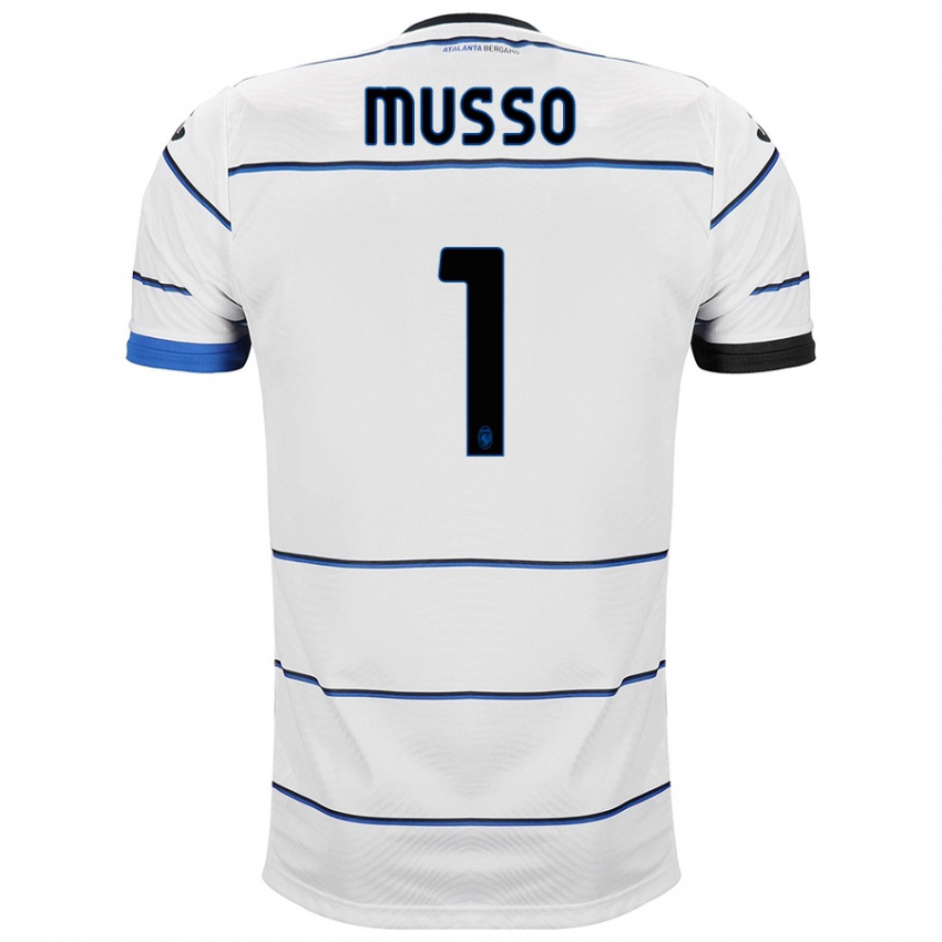 Mann Juan Musso #1 Hvit Bortetrøye Drakt Trøye 2023/24 Skjorter T-Skjorte