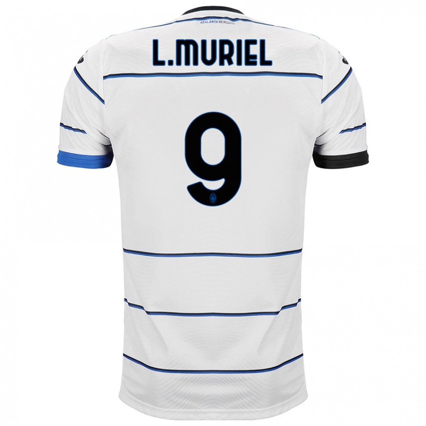 Mann Luis Muriel #9 Hvit Bortetrøye Drakt Trøye 2023/24 Skjorter T-Skjorte