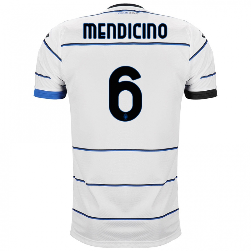 Mann Leonardo Mendicino #6 Hvit Bortetrøye Drakt Trøye 2023/24 Skjorter T-Skjorte