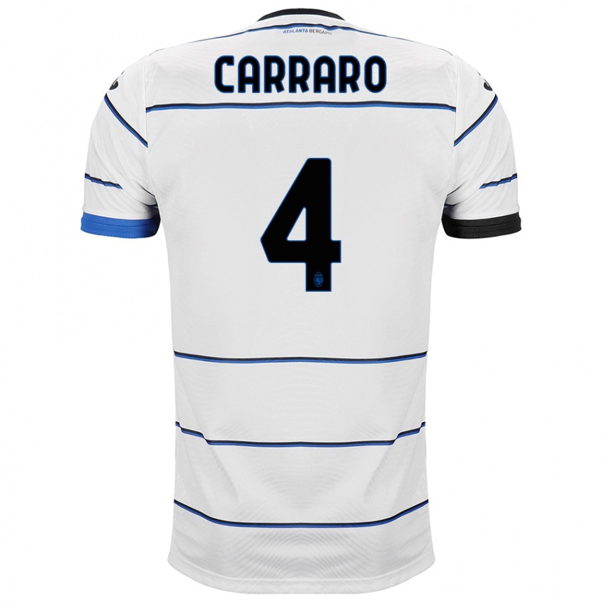 Mann Marco Carraro #4 Hvit Bortetrøye Drakt Trøye 2023/24 Skjorter T-Skjorte