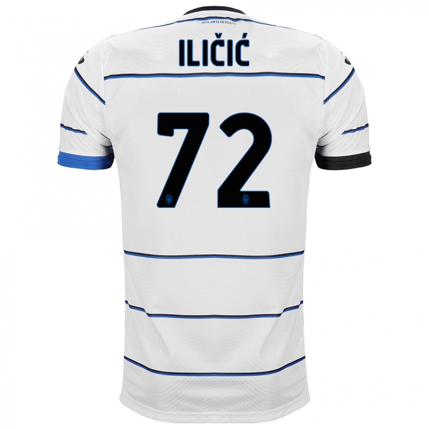 Mann Josip Ilicic #72 Hvit Bortetrøye Drakt Trøye 2023/24 Skjorter T-Skjorte