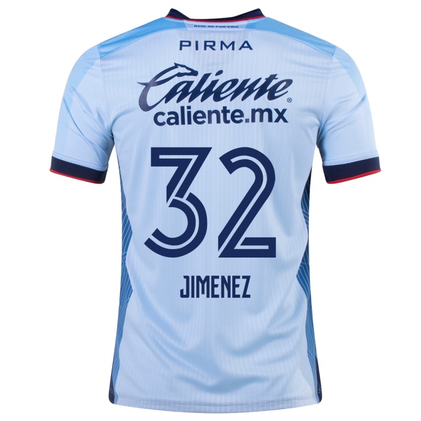 Mann Cristian Jimenez #32 Himmelblå Bortetrøye Drakt Trøye 2023/24 Skjorter T-Skjorte