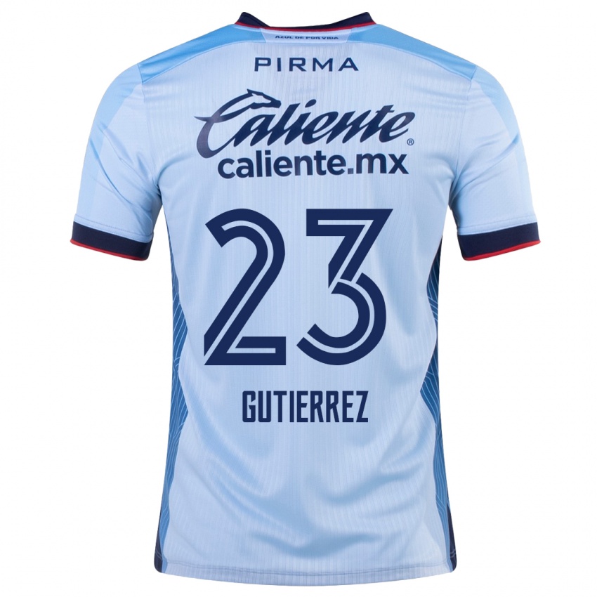 Mann Ivonne Gutierrez #23 Himmelblå Bortetrøye Drakt Trøye 2023/24 Skjorter T-Skjorte