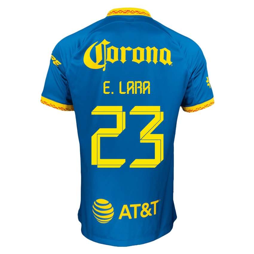 Mann Emilio Lara #23 Blå Bortetrøye Drakt Trøye 2023/24 Skjorter T-Skjorte