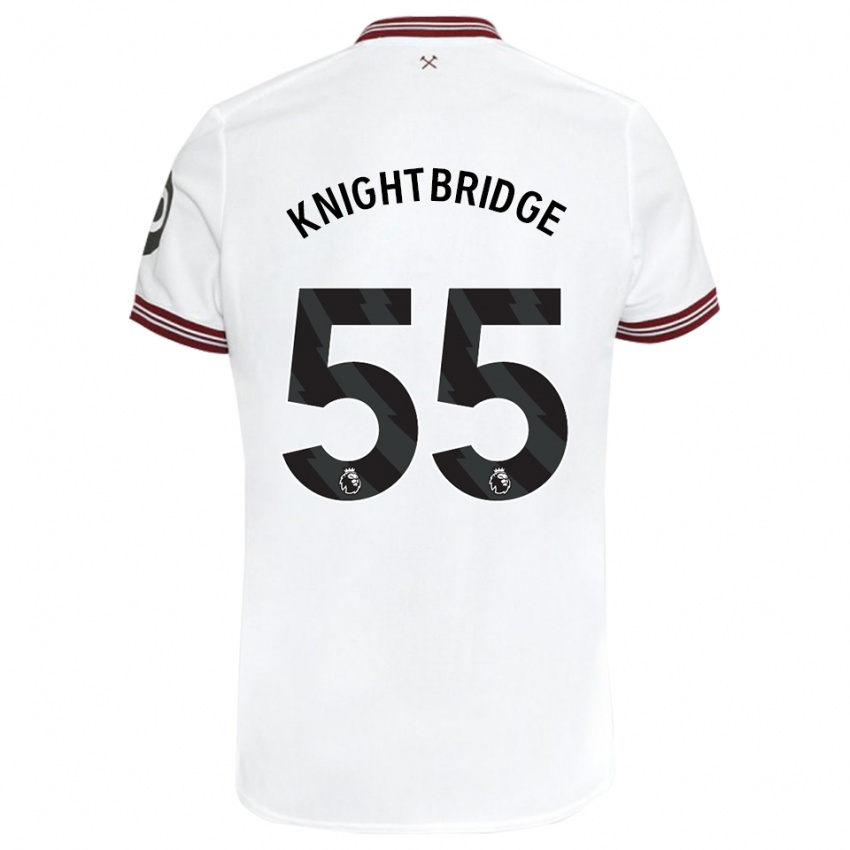 Dame Jacob Knightbridge #55 Hvit Bortetrøye Drakt Trøye 2023/24 Skjorter T-Skjorte