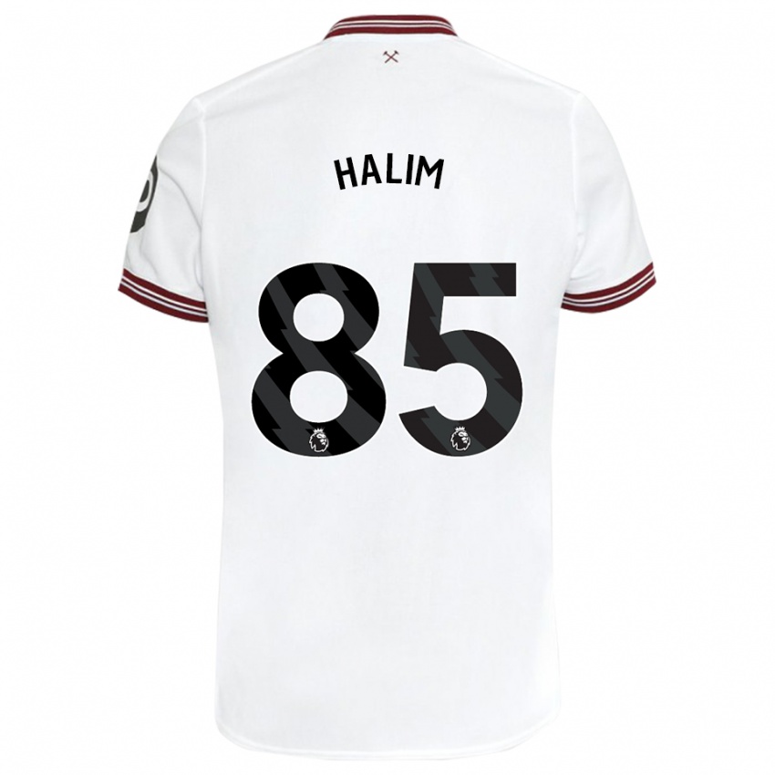 Dame Mehmet Halim #85 Hvit Bortetrøye Drakt Trøye 2023/24 Skjorter T-Skjorte