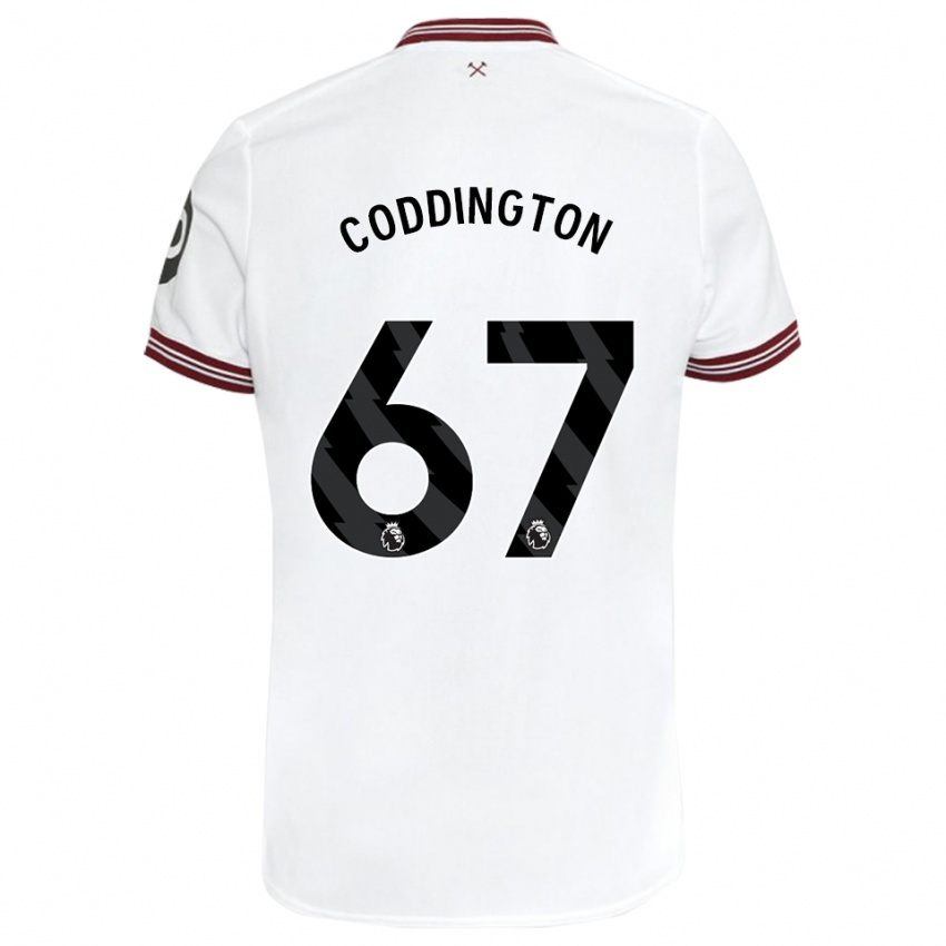 Dame Remy Coddington #67 Hvit Bortetrøye Drakt Trøye 2023/24 Skjorter T-Skjorte