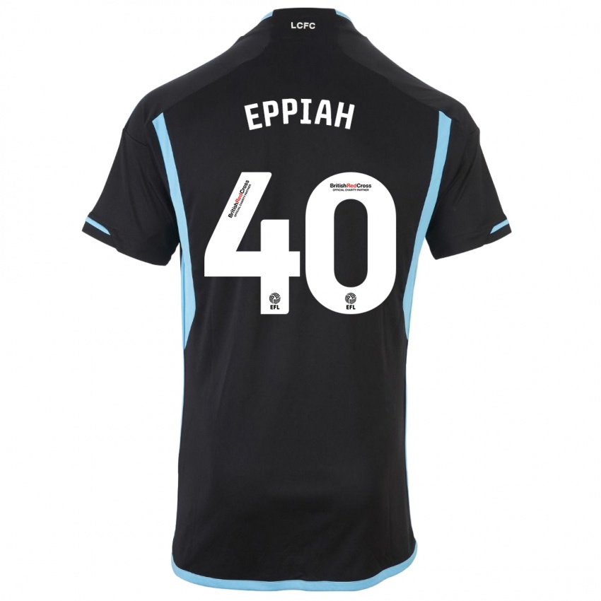 Dame Josh Eppiah #40 Svart Bortetrøye Drakt Trøye 2023/24 Skjorter T-Skjorte