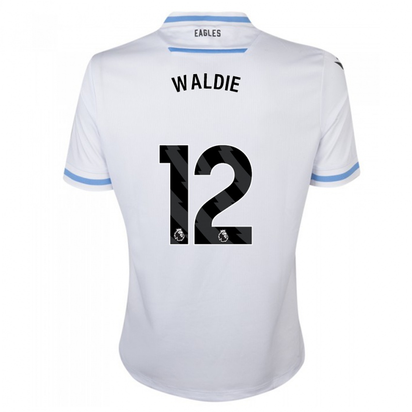 Dame Lizzie Waldie #12 Hvit Bortetrøye Drakt Trøye 2023/24 Skjorter T-Skjorte