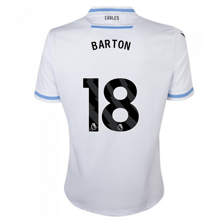 Dame Kirsty Barton #18 Hvit Bortetrøye Drakt Trøye 2023/24 Skjorter T-Skjorte