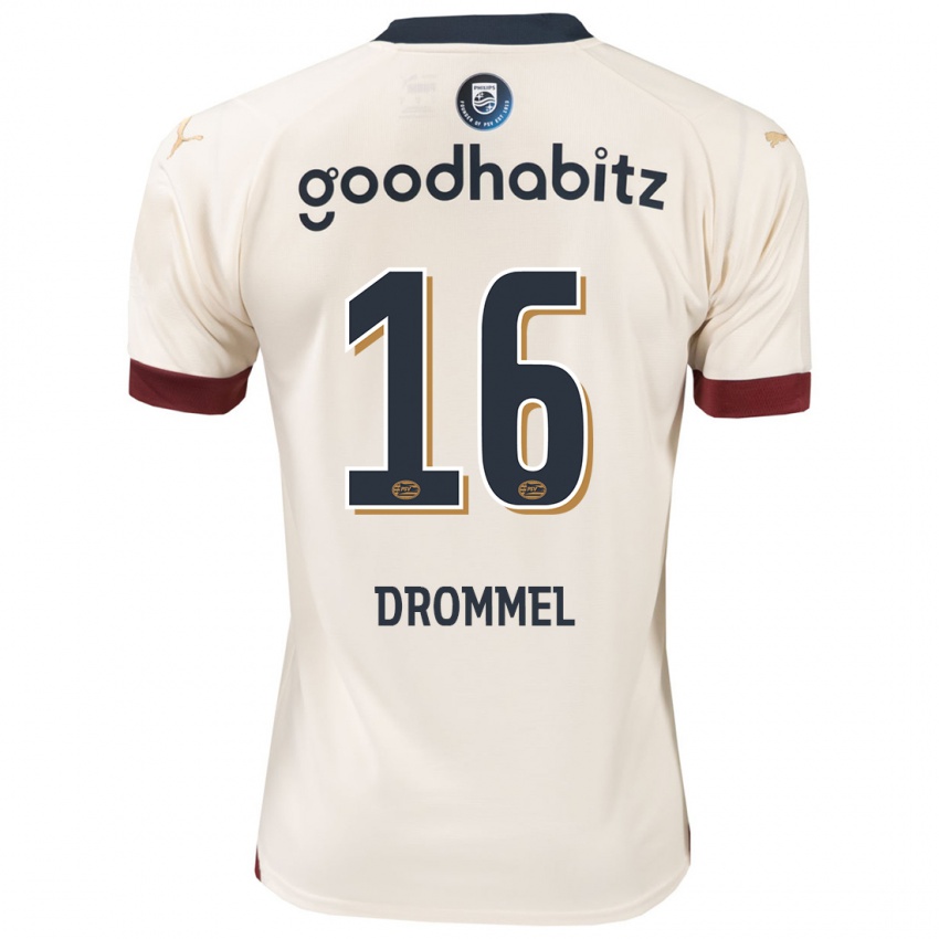 Dame Joel Drommel #16 Gråhvit Bortetrøye Drakt Trøye 2023/24 Skjorter T-Skjorte