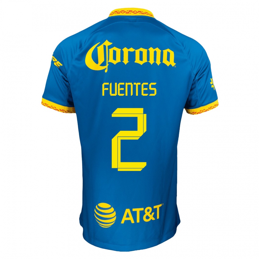 Dame Luis Fuentes #2 Blå Bortetrøye Drakt Trøye 2023/24 Skjorter T-Skjorte