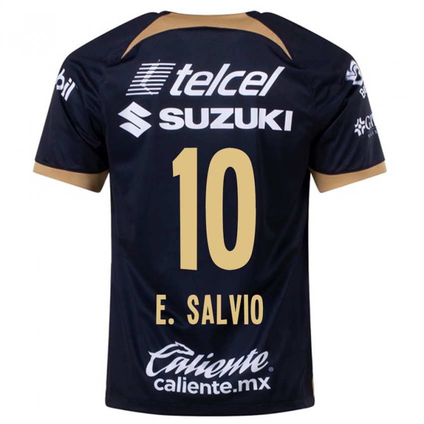 Dame Eduardo Salvio #10 Mørke Blå Bortetrøye Drakt Trøye 2023/24 Skjorter T-Skjorte