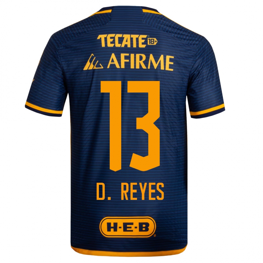 Dame Diego Reyes #13 Mørke Blå Bortetrøye Drakt Trøye 2023/24 Skjorter T-Skjorte