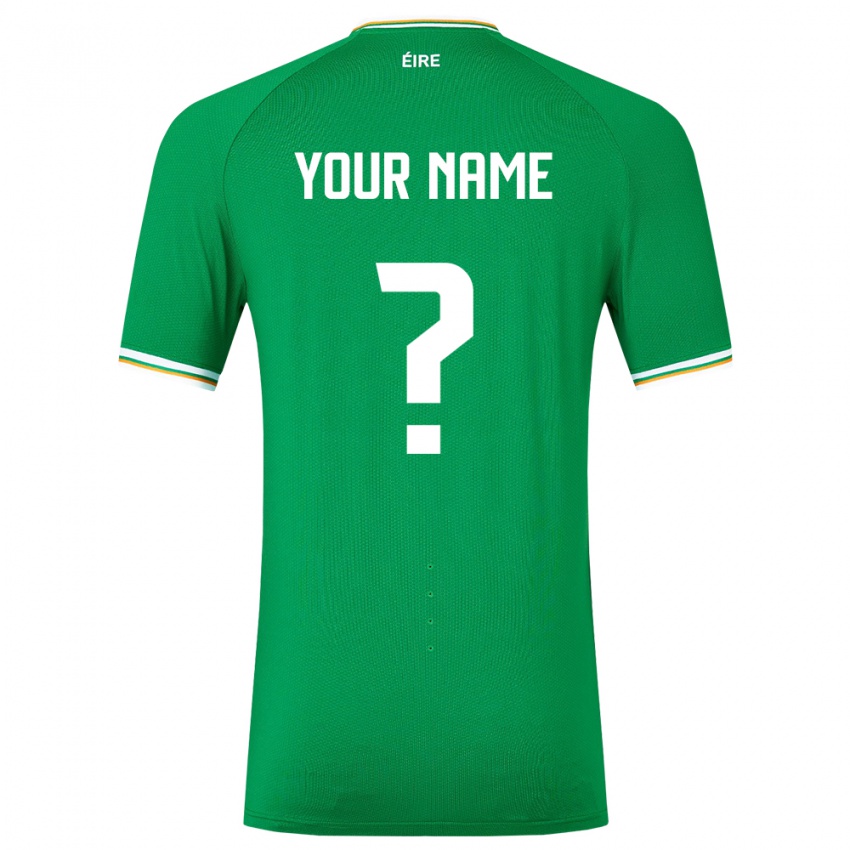 Barn Irland Navnet Ditt #0 Grønn Hjemmetrøye Drakt Trøye 24-26 Skjorter T-Skjorte