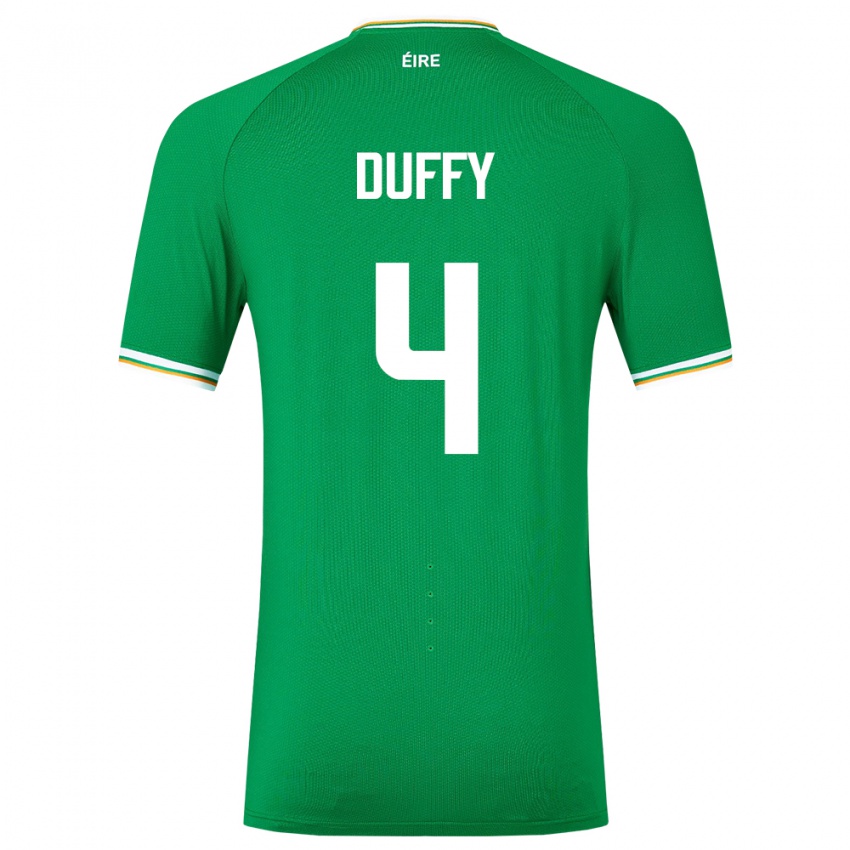 Barn Irland Shane Duffy #4 Grønn Hjemmetrøye Drakt Trøye 24-26 Skjorter T-Skjorte
