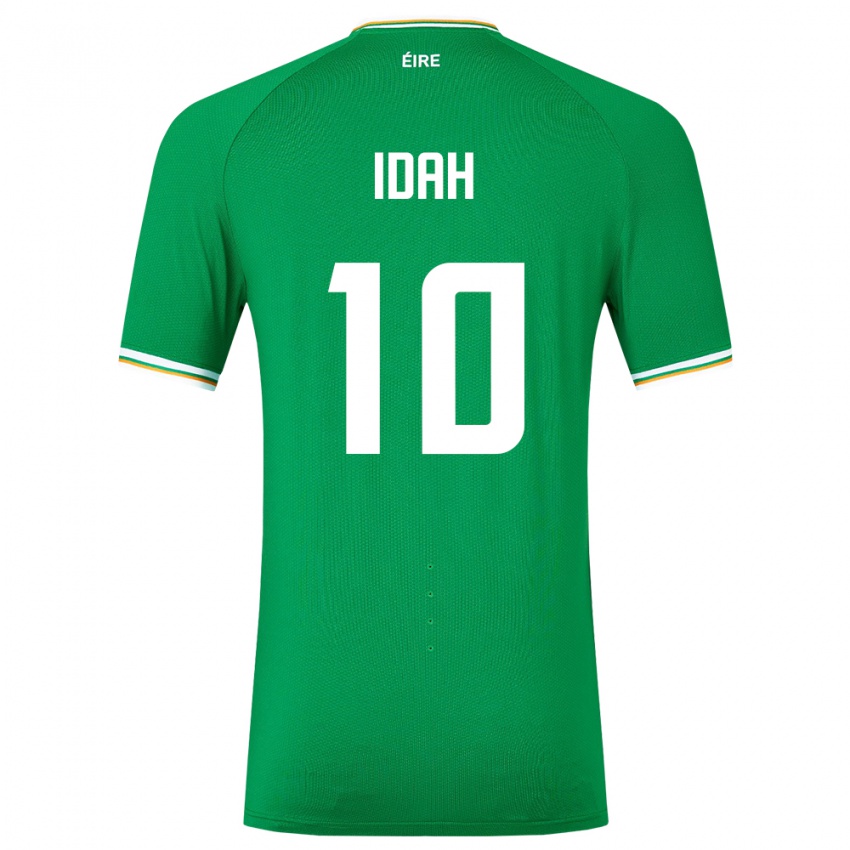 Barn Irland Adam Idah #10 Grønn Hjemmetrøye Drakt Trøye 24-26 Skjorter T-Skjorte